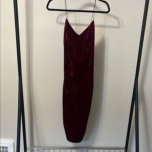 Windsor Red Slip Dress Spaghetti Strap Backless